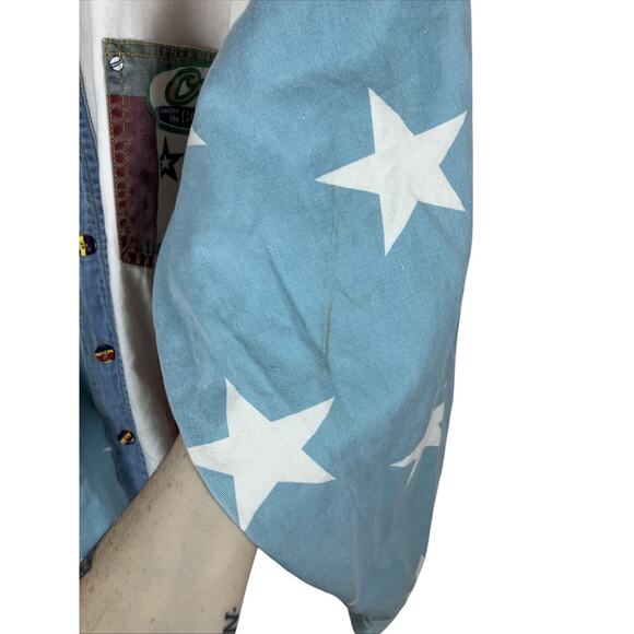 Vintage Boxer Americana Shirt Mens XL Red White Blue Button-Up Patriotic - Picture 7 of 15